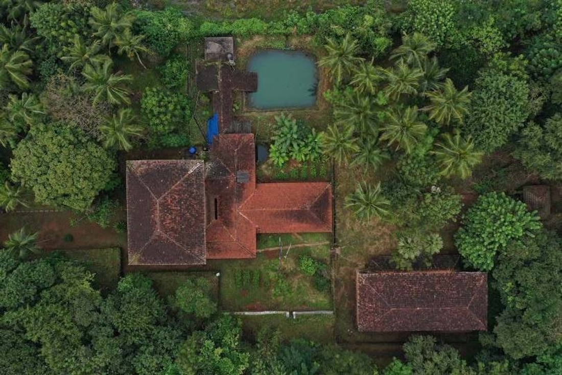 Aerial view of Madapullikalam tarawad property, 2021 (Photo credit: Prashant MS)