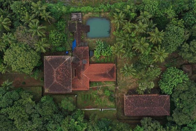 Aerial view of Madapullikalam tarawad property, 2021 (Photo credit: Prashant MS)