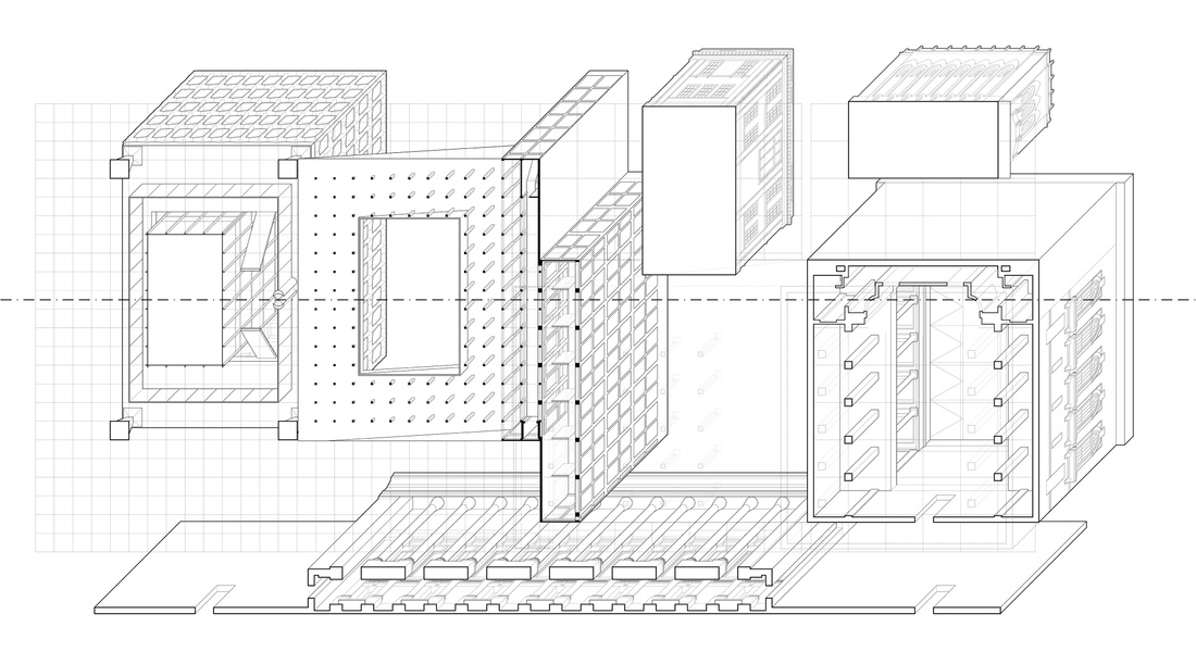 Axonometric drawing by Alexander Stagge and Chad Greenlee.