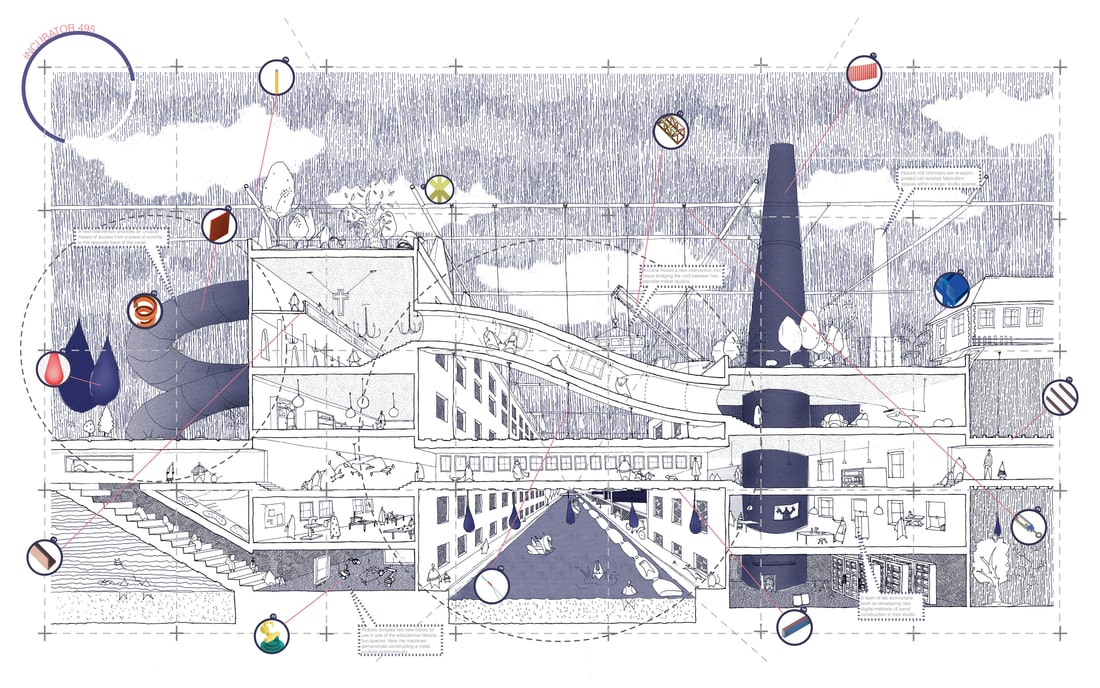 Section perspective drawing