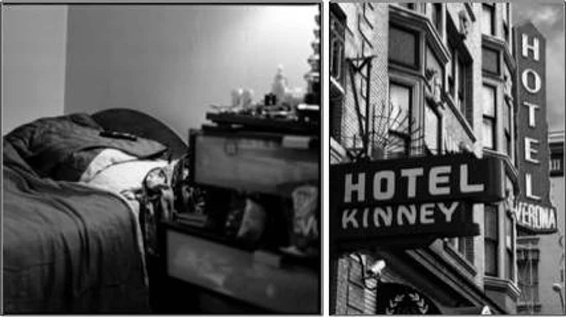 SRO interior and exterior.