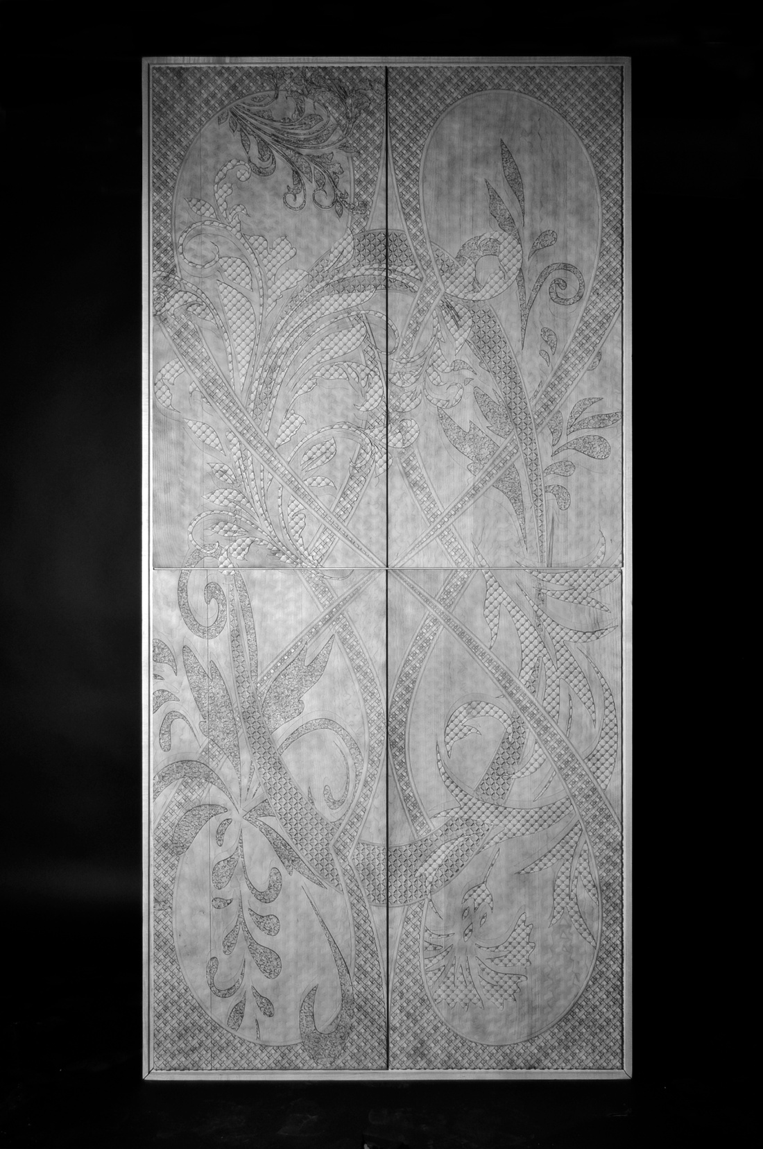 Door panel by Chad Greenlee.