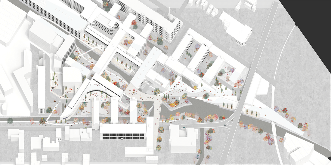Axonometric drawing of Lowell