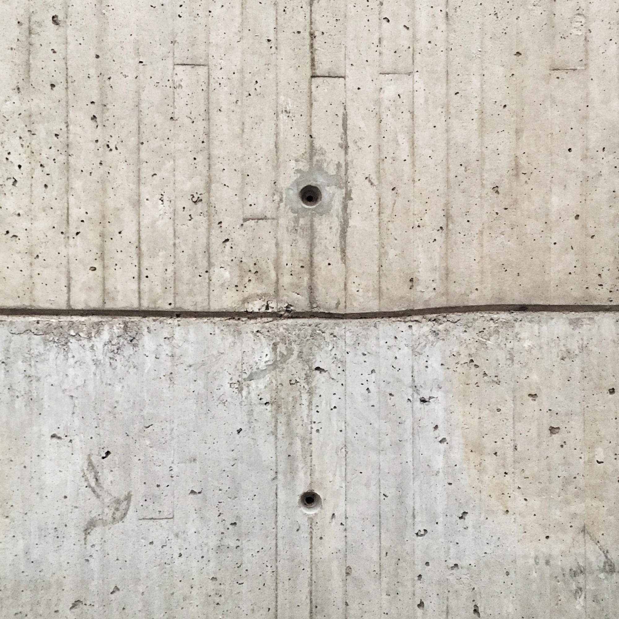 Detail of a concrete wall at the Yale Center for British Art